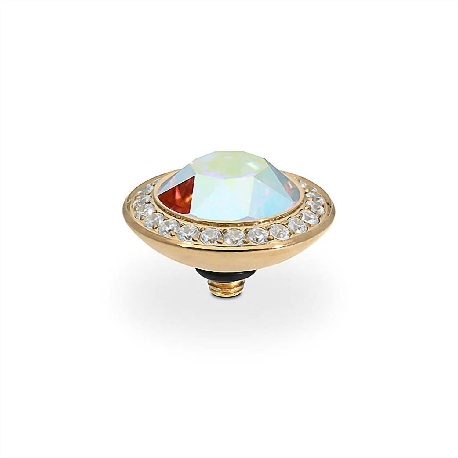 New Qudo Women's Tondo Interchangeable Topper In Crystal Aurora Boreale
